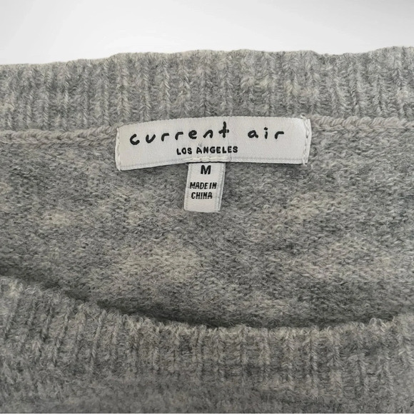 CURRENT AIR Women's Black and Gray Striped Crewneck Sweater Medium | EUC‎ - Picture 5 of 6